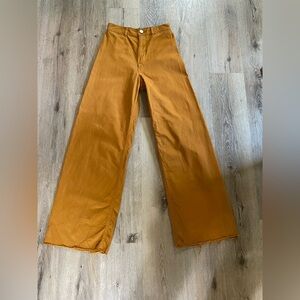 Uterque Women's Golden Wide Leg Pants